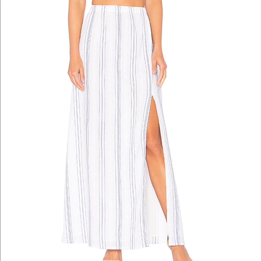 Clayton Slit Skirt in Coastal stripes size XS
